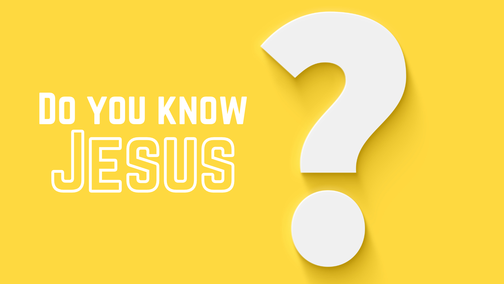 Do you know Jesus? - Preachers Corner